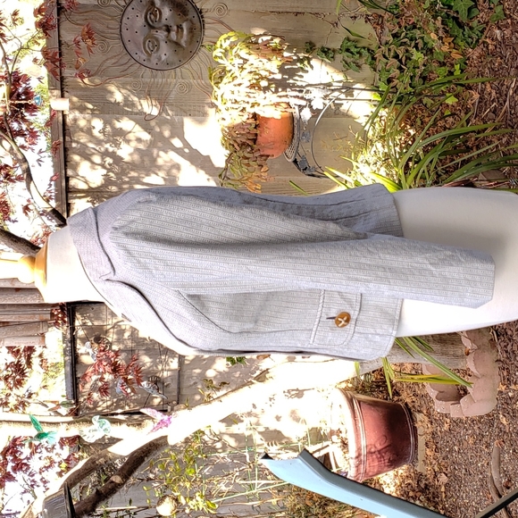 Nanette Lepore Striped Grey Blazer Size 6 - Picture 6 of 14